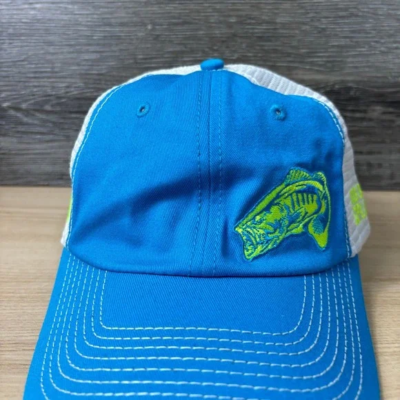 Big Bass Splash Hat Cap Snap Back Blue Logo Fish Fishing Adjustable - Picture 3 of 9